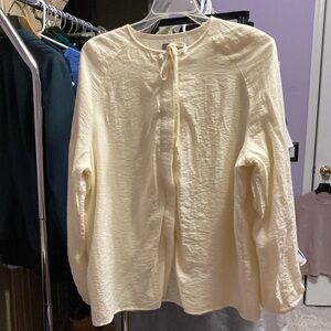 Ivory/cream long sleeve blouse
